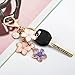 Manlosen Cute Fashion Keychain Initial Letter Keys Charm Gifts for Women with Key Ring Purse Charms for Handbags