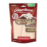 DreamBone DBBC-02263 ButcherÂ’s Cut Chews 2 Count, Rawhide-Free Chews For Dogs, With Pork-Flavor...