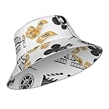 IUBBKI Unisex Bucket Hat Projector Film Reflective Bucket Hat Reversible Printed Fisherman Hat Lightweight Outdoor Sun Hat for Men and Women