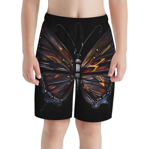 Mystery Butterfly Youth Beach Pants, Soft and Breathable, with Drawstring Waist, Suitable for Sports and Leisure.3