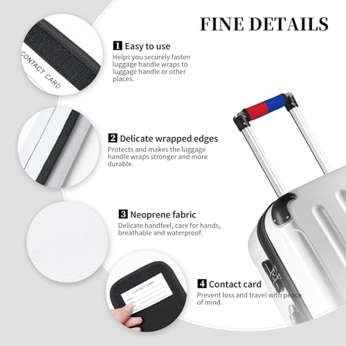 2 Pcs Luggage Handle Wraps, Philippine Flag Print Grip Handle Cover/Travel Bag Identifier for Suitcase Accessories3