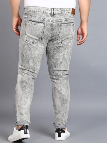 Image of Urbano Plus Men's Regular Fit Washed Jeans Stretchable