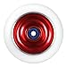 Hub de Aluminio Empuje Kick Scooter Rueda con cojinetes, Rojo/Blanco, 100 mm