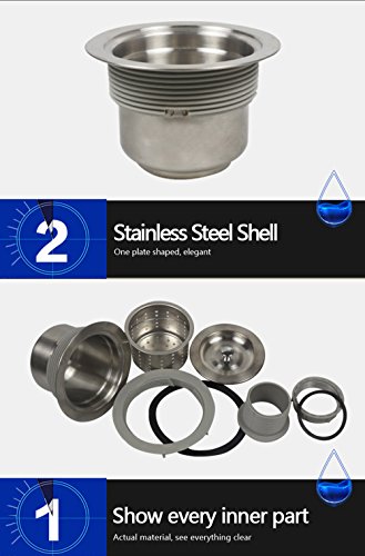 Colador de acero inoxidable para fregadero de cocina miniatura 2