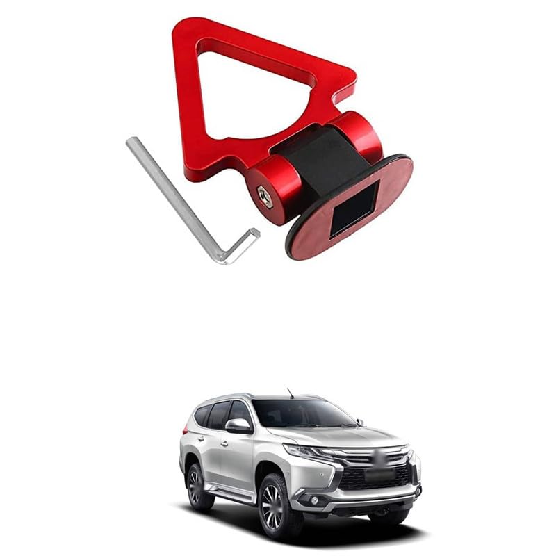 LOVMOTO Tow Hook Kit Car Decorations Sticker Car Decor Bumper Racing Style Triangle Front Rear Bumper Track Tow Hook Ring Look Decorate Hook Ring Sticker Comfortable with Paj-ero Sp-ort