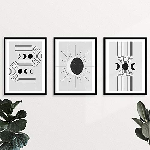 YUMKNOW Boho Abstract Wall Art - Unframed 8x10