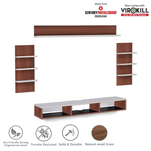 Image of DELITE KOM Eli Engineered Wood TV Entertainment Unit (Finish Color - Acacia Dark White, DIY(Do-It-Yourself) (30x120x90.5)
