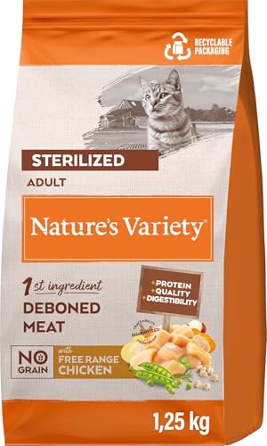 Nature's Variety No Grain Pienso para Gatos Esterilizados con Pollo - 1,25kg