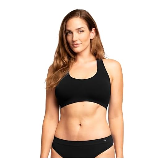 DANISH ENDURANCE Damen Racerback BH 1 Pack (Schwarz, Medium/Large)