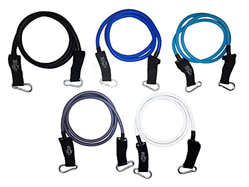 Kit Tubing Elástico 11 Itens - Treinamento Funcional Pilates Azul