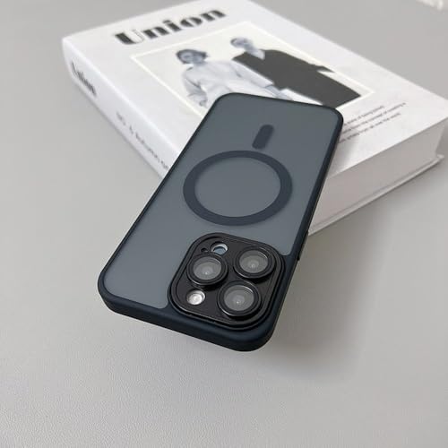 Étui magnétique iPhone 13 Pro Max coque antichoc noire mate