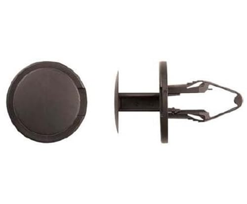 Main ST Collective 15 Pack Black Nylon Push-Type Retainers | 10.5mm Hole Size, 25mm Flange | Automotive Bumper & Fender Clips | Rustproof Plastic Fasteners Compatible with GM# 11589296