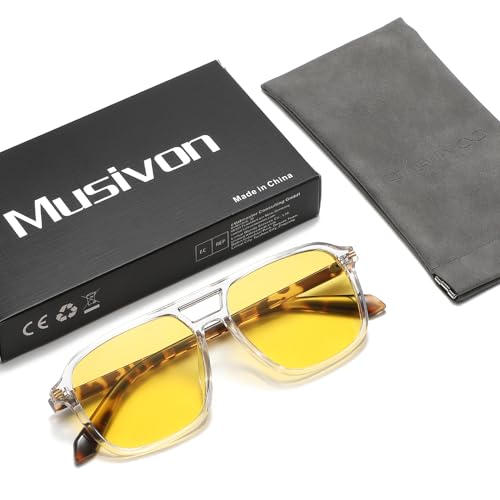 Image of Large Night Vision Glasses for Driving Women Men | Anti Glare Night Driving Glasses