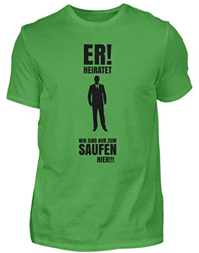 T-Shirt Haut de Gamme pour Homme Junggesellen Abschied Meute Vert Taille M