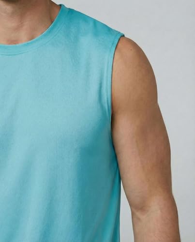 Image of Real Essentials 3 & 5 Pack: Men's Dry-Fit Active Athletic Tech Tank Top - Regular and Big & Tall Sizes (S-5XLT)