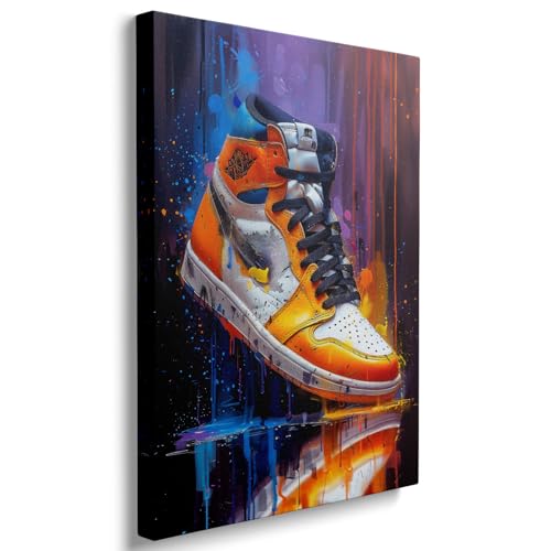 Ypxzzj Graffiti Style Basketball Shoe Wall Art 12x16
