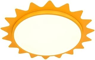 Yellow Sun Shaped LED Close to Ceiling Light, 3 Selectable Light Colors,...