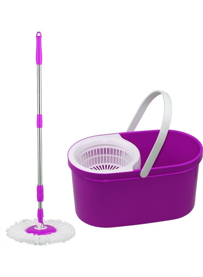 Microfiber 360 Spin Mop Buckets Set Purple 10X11X12Cm - Multicolor