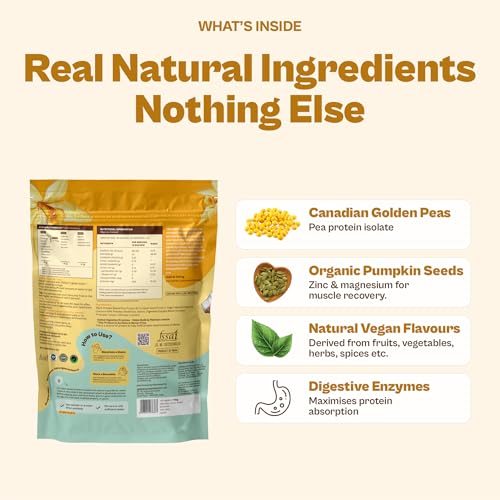 Image of Origin Nutrition 100% Natural Plant Based Protein Powder, 792 gm, Ranked Best Vegan Protein, European Pea Protein Isolate & Pumpkin Seed, Vanilla Flavour with 25g per Protein Per Serve