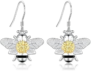 ONEFINITY Animal Earrings 925 Sterling Silver Squirrel/Duck/Bear/Phoenix/Bee/Spider/Flamingo/Axolotl Dangle Earrings Animal Jewellery Gifts For Women Girls