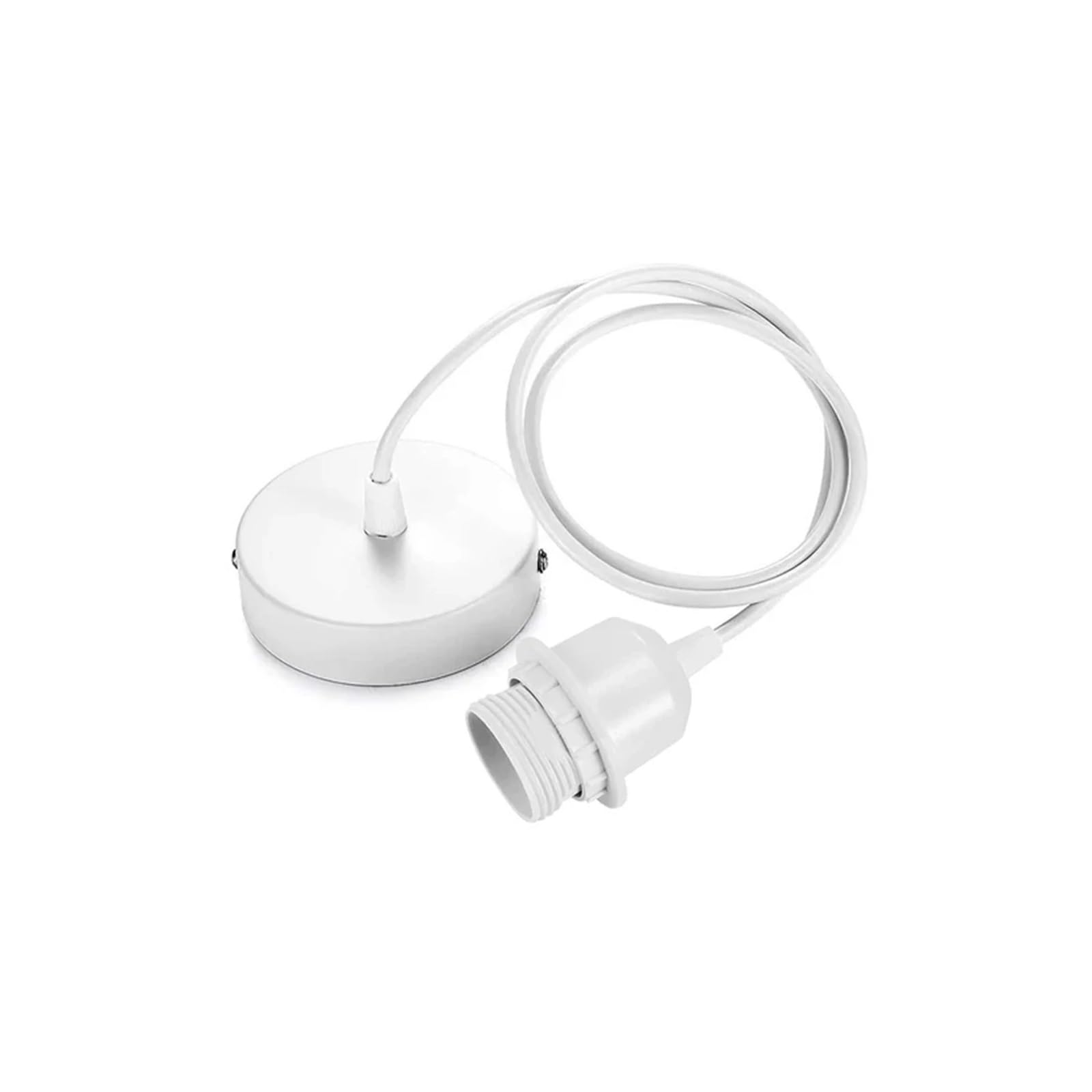 Portalámparas Cable de extensión for linterna colgante, enchufes E27 con placa de techo for pantalla de lámpara de iluminación colgante(300cm wire,E27 White)