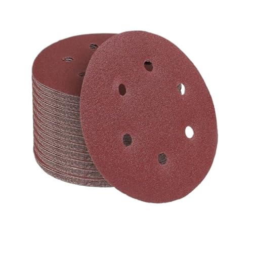 Lija, Papel de lija de 50 piezas for lijadora orbital aleatoria pulido automático de madera(180)