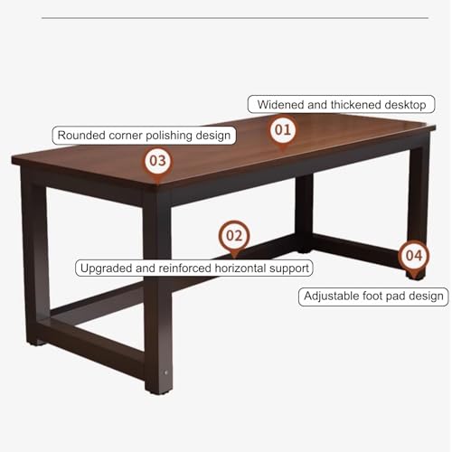 Bureau d'ordinateur portable bois et métal pour espace de travail
