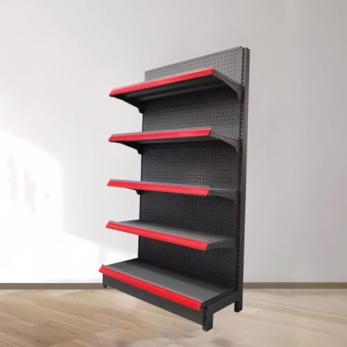 Retail Gondola Shelving Wall Display Rack - Convenience Combination Shelves?for Retail Convenience Grocery Office Supply Or Liquor Stores, Supermarket Shelves(D,120 * 43 * 165cm)
