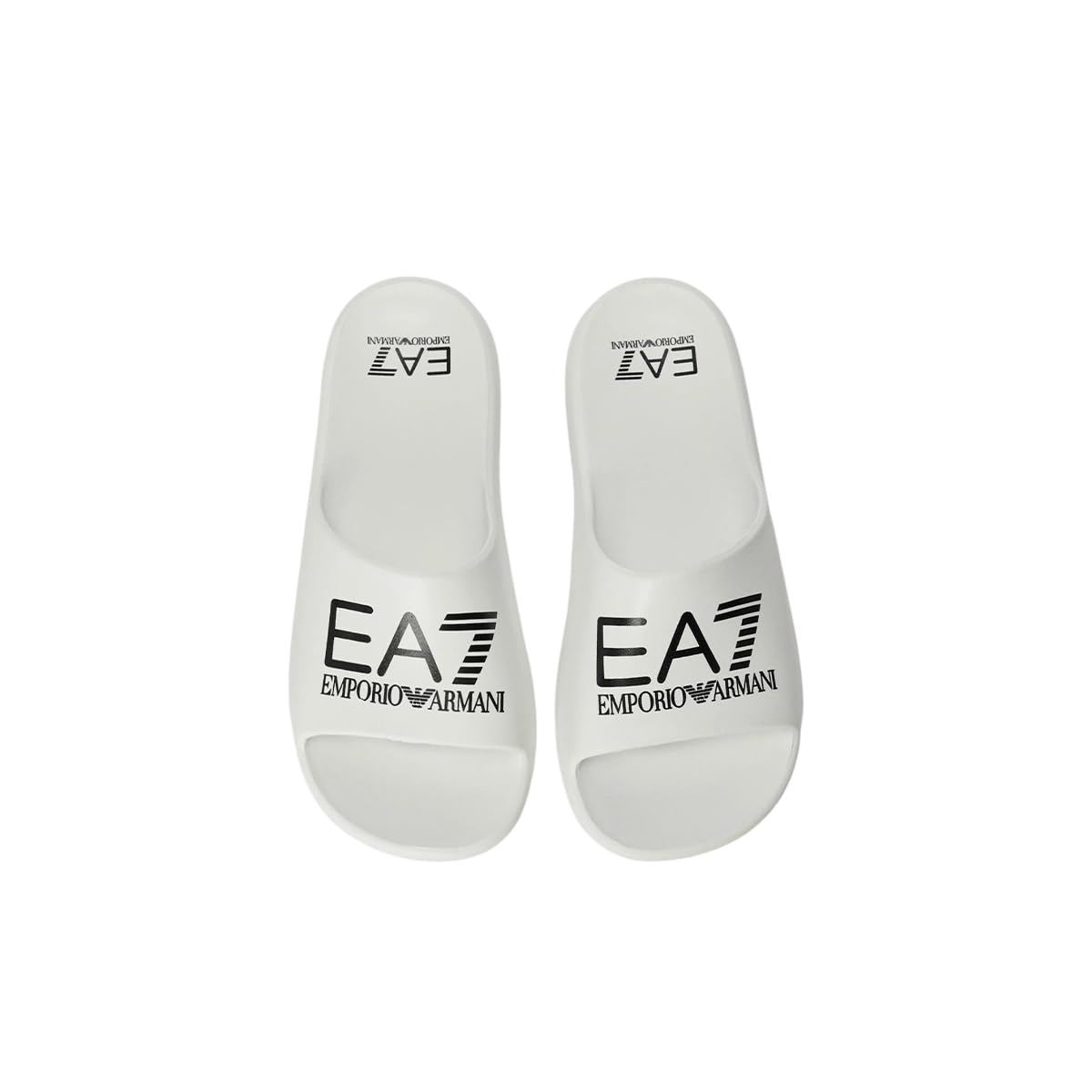 EA7 Emporio Armani Zapatos de Playa Blanco/Negro (7X000356-AF18618-MZ021) Pantuflas de Playa Hombre Blanco Antideslizante con Logo EVA en una Suela Más Gruesa