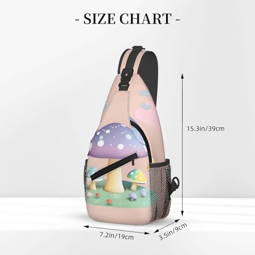 Cross Chest Bag Diagonally - Quality, Durable, and Spacious Shoulder Bag for Men and Women Cartoon mushroom Prints2