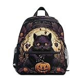 Niigeu Citrouille Magique De Chat D'Halloween Sac à Dos Enfant Sac a Dos Fille Garçon 2-7 Ans Cartable Mini Sac Ecole Maternelle Enfants Préscolaire Voyage