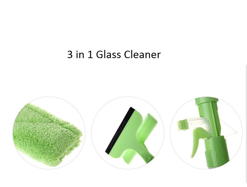 FYCAN Window Cleaner Cleaning Wiper Window Squeegee Double Sided Shower Squeegee with Water Spray Function for Shower Doors Bathroom Window and Car Windshield Glass Cleaner(Pack of 1) 1