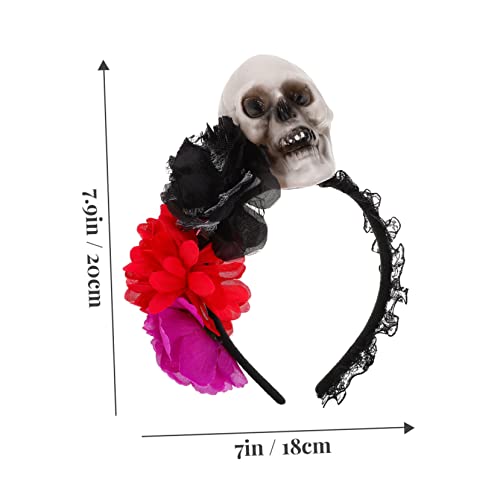 WOONEKY Tiara De Caveira Tiara Feminina Acessórios Mexicanos Para Vestidos Femininos Tiara Cosplay M