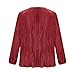 Womens Long Sleeve Tops Business Casual Crewneck Pleated Shirts Fall Loose Fashion Blouses Basic Solid Outfits Wine XXXL