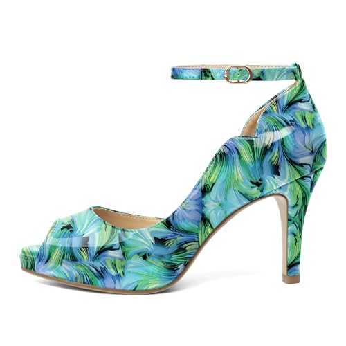 Image of AUMOTED High Heels Pumps Platforms Shoes for Party Daily 3.4 inch Dressy Pumps