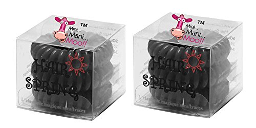 Preisvergleich Produktbild Hair Spring Haargummis schwarz X 3