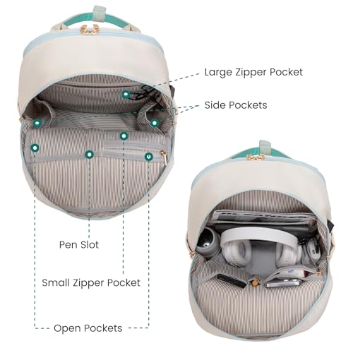 Image of LOVEVOOK Laptop Backpack for Women Girls, 15.6 Inch Waterproof Computer Backpack Student School Cute Bookbag Computer Bag