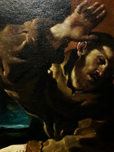 Poster Santo con un angelo che suona il violino para salones y despachos clásicos
