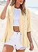 Sidefeel Women's Cardigan Sweaters for Women Loose Kimono Cover up Blouse Tops Summer Cardigans for Women Lightweight Yellow 2X-Large