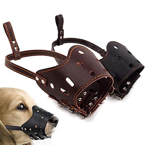 PSK PET MART Pet Soft PU Leather Muzzle - Adjustable Strap Dog Muzzle Cum Mouth Cover | Anti-Biting Dog Muzzle, Safety Mask for Dogs (Color May Vary) Large (B0CNGW97NR) Amazon Price History, Amazon Price Tracker