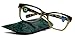 Aya, Premium Reading Glasses, High End Fashion Reader,+1.25 to +4 magnifiers, Square Green & Black Tortoise. Optical Frame. NY Fifth Avenue.