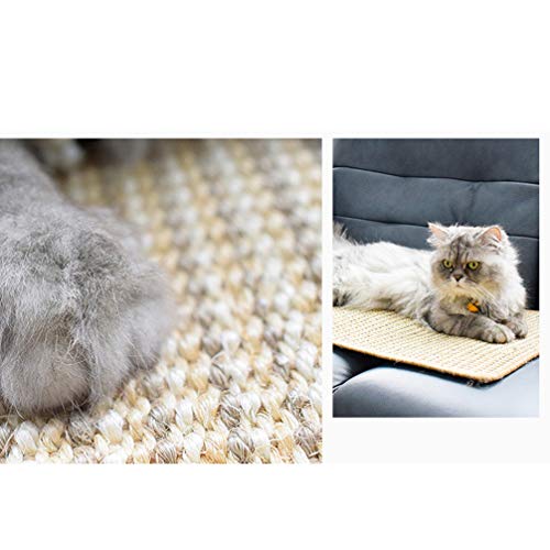 TEHAUX Tapete para arranhar gatos – Tapete para gatos com garras de moagem de gatos de sisal natural