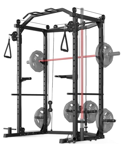GarveeLife Power Cage, Power Racks for Home Gym, Black