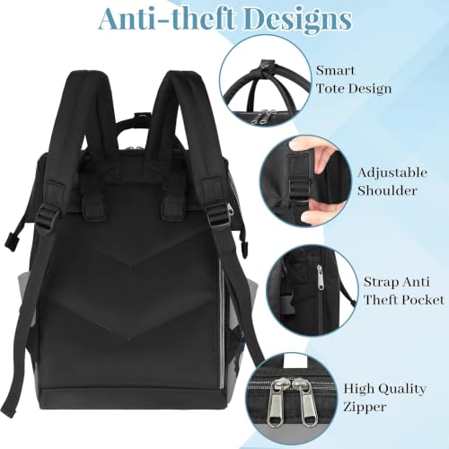 Image of Large Diaper-Bag-Backpack Waterproof Nappy-Bag Baby-Gifts Tractor | Monogramd Baby Nappy Bag for Traveling Stroller Organizer Mommy Bag for New Parents Mom Dad Personalized Baby Shower Gifts