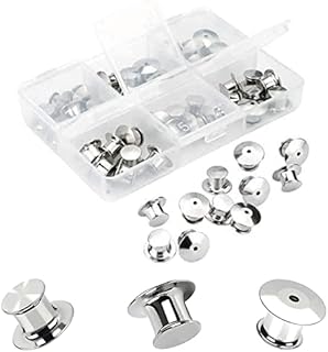 Pins Locking Backs Pin Locks Metal Pin, Wady 40 Pieces Pin Backs Locking Bulk Metal Pin Keepers Locking Clasp