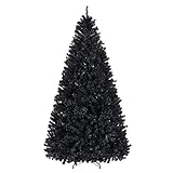 Yaheetech 7.5ft Halloween Black Artificial Christmas Pine Tree Seasonal Holiday Carnival...