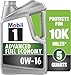 Mobil 1 0W-20 Advanced Fuel Economy Full Synthetic Motor Oil, 5 qt. 2 Pack