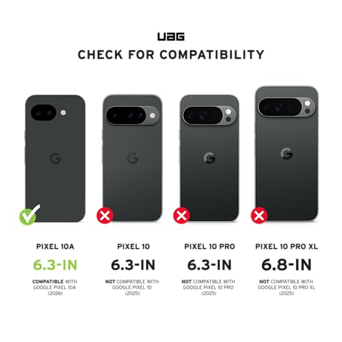 Image of Urban Armor Gear UAG Dot Slim Fit Rugged Anti-Scratch Shockproof Protection Case /Cover Designed for Google Pixel 10a (Military Drop Tested) - True Clear Ice /Ash