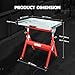 DNA Motoring Carbon Steel Welding Table 29.5in x 19.3in 400lbs Loding Capacity, Adjustable Angle & Height, Portable Work Bench with 2 Fixed Wheels, TOOLS-00461
