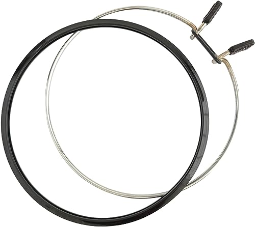 Image of Nurge Metal Embroidery Hoops - Premium Spring Tension Embroidery Hoop for Cross Stitch - Durable Ring with Quick Release Safety Clip - Ideal for Crafters,Beginners & Professionals - Black - Large